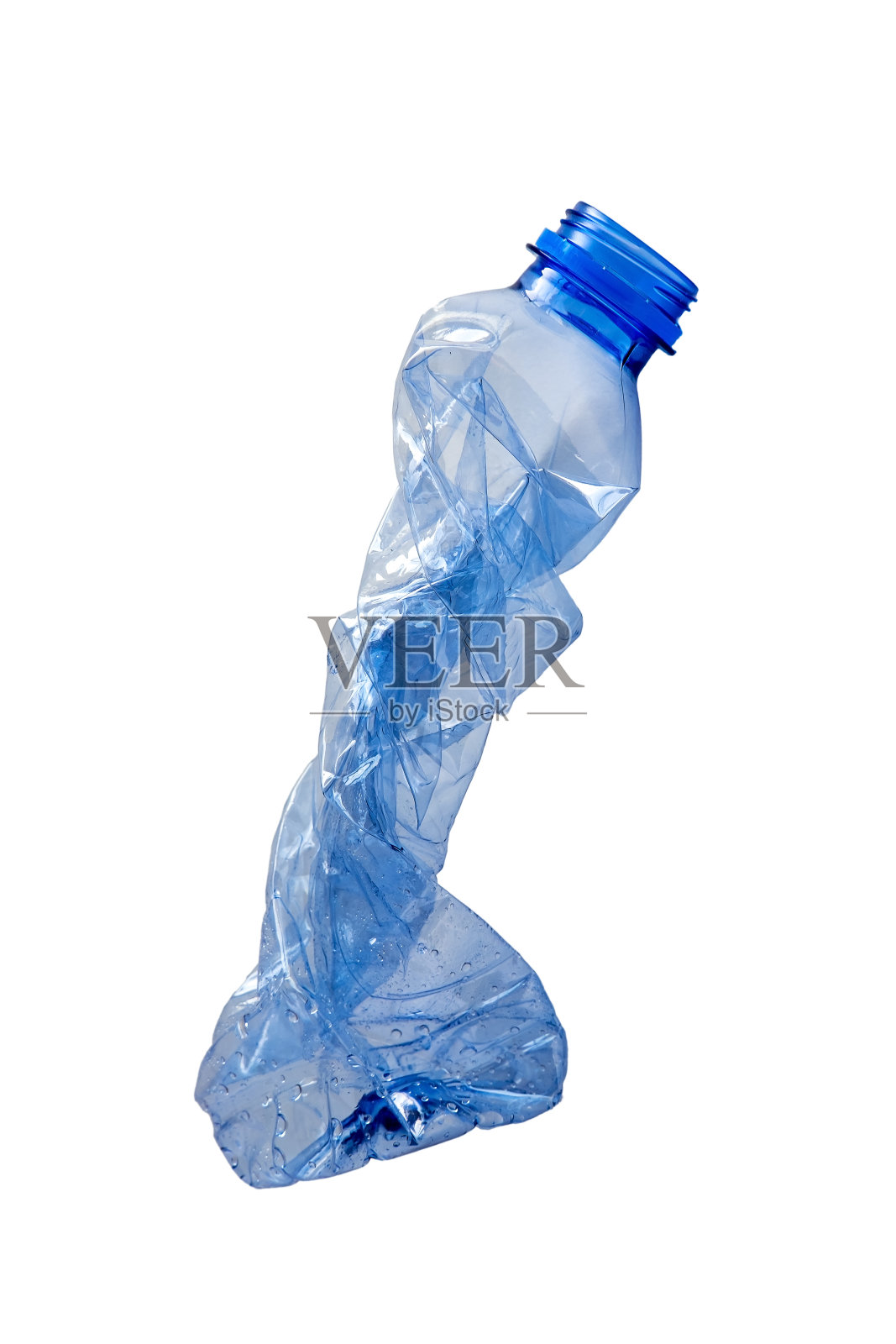 白色背景上的一个塑料瓶的特写照片摄影图片