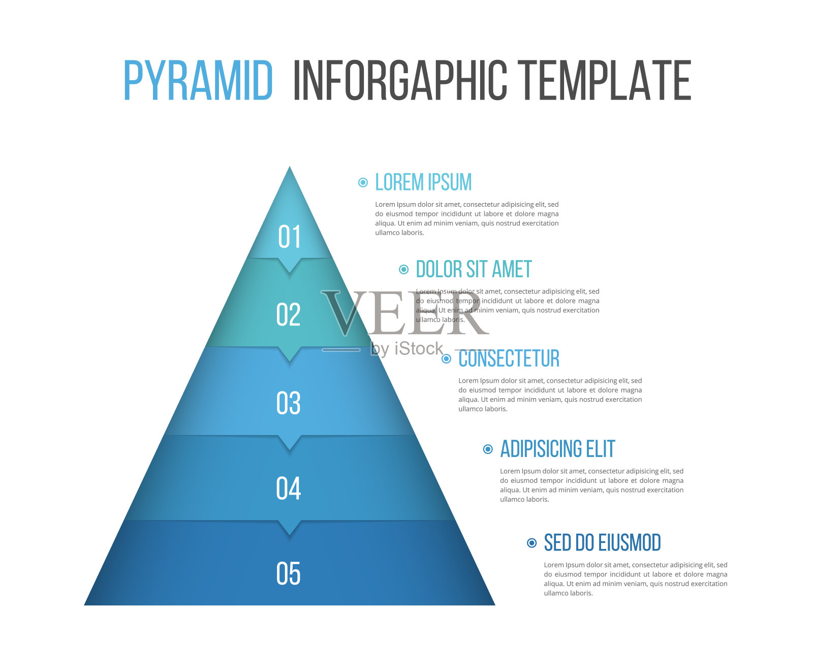 金字塔Infographics设计模板素材