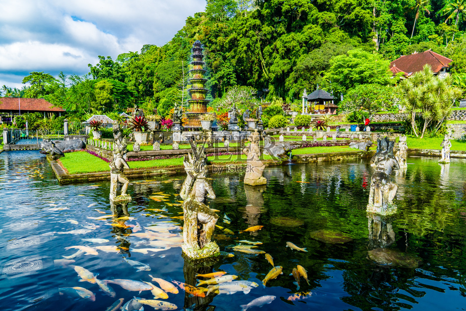 巴厘岛得拉甘水宫花园照片摄影图片