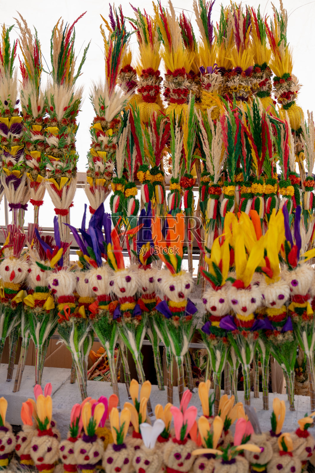 传统复活节装饰棕榈花束照片摄影图片