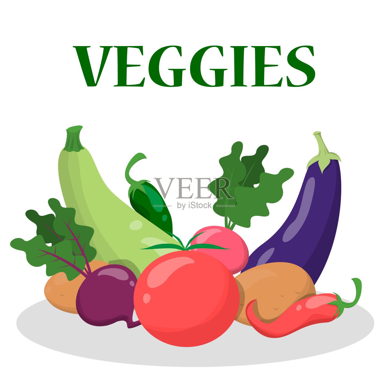 群蔬菜插画图片素材