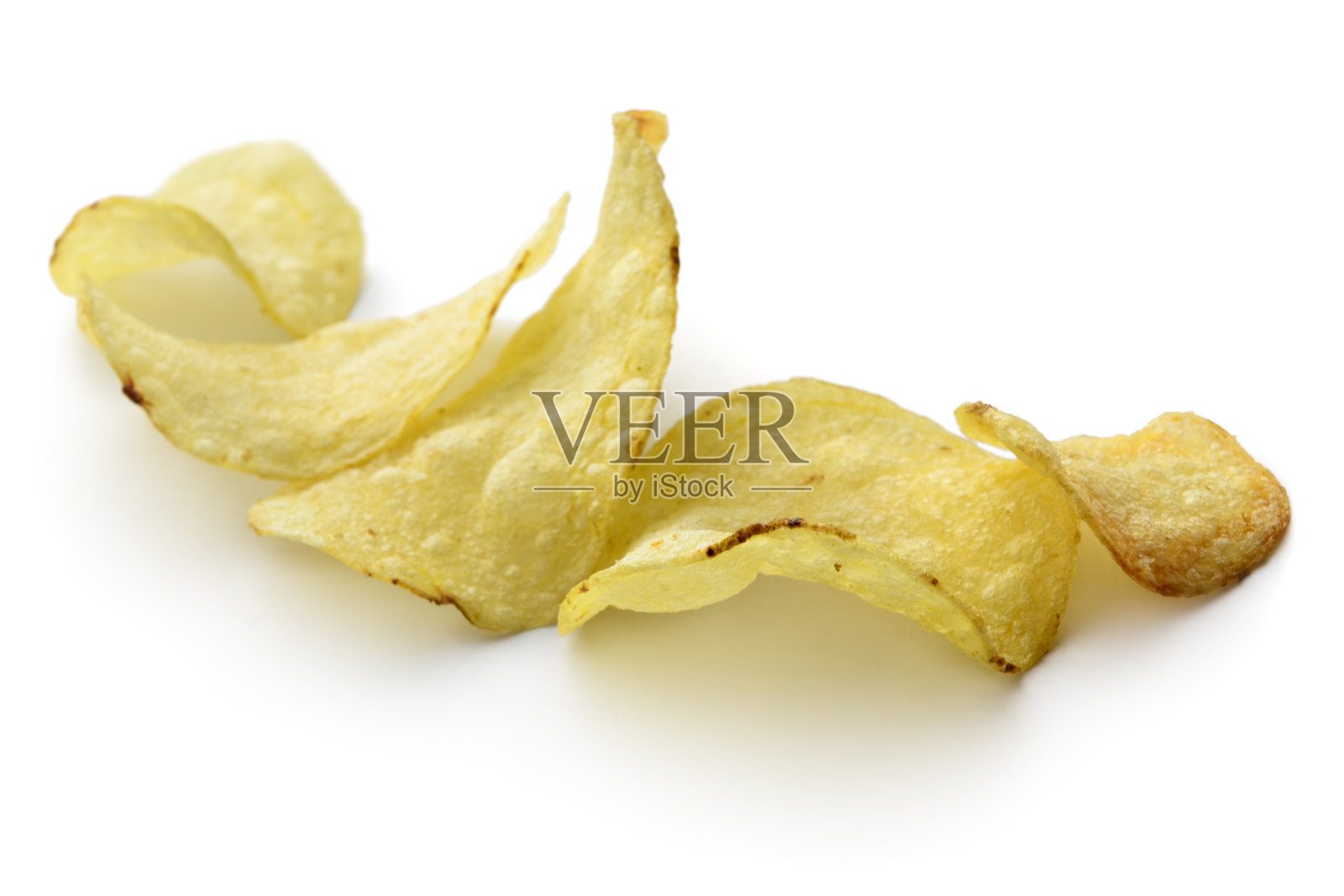 零食:薯片孤立的白色背景照片摄影图片