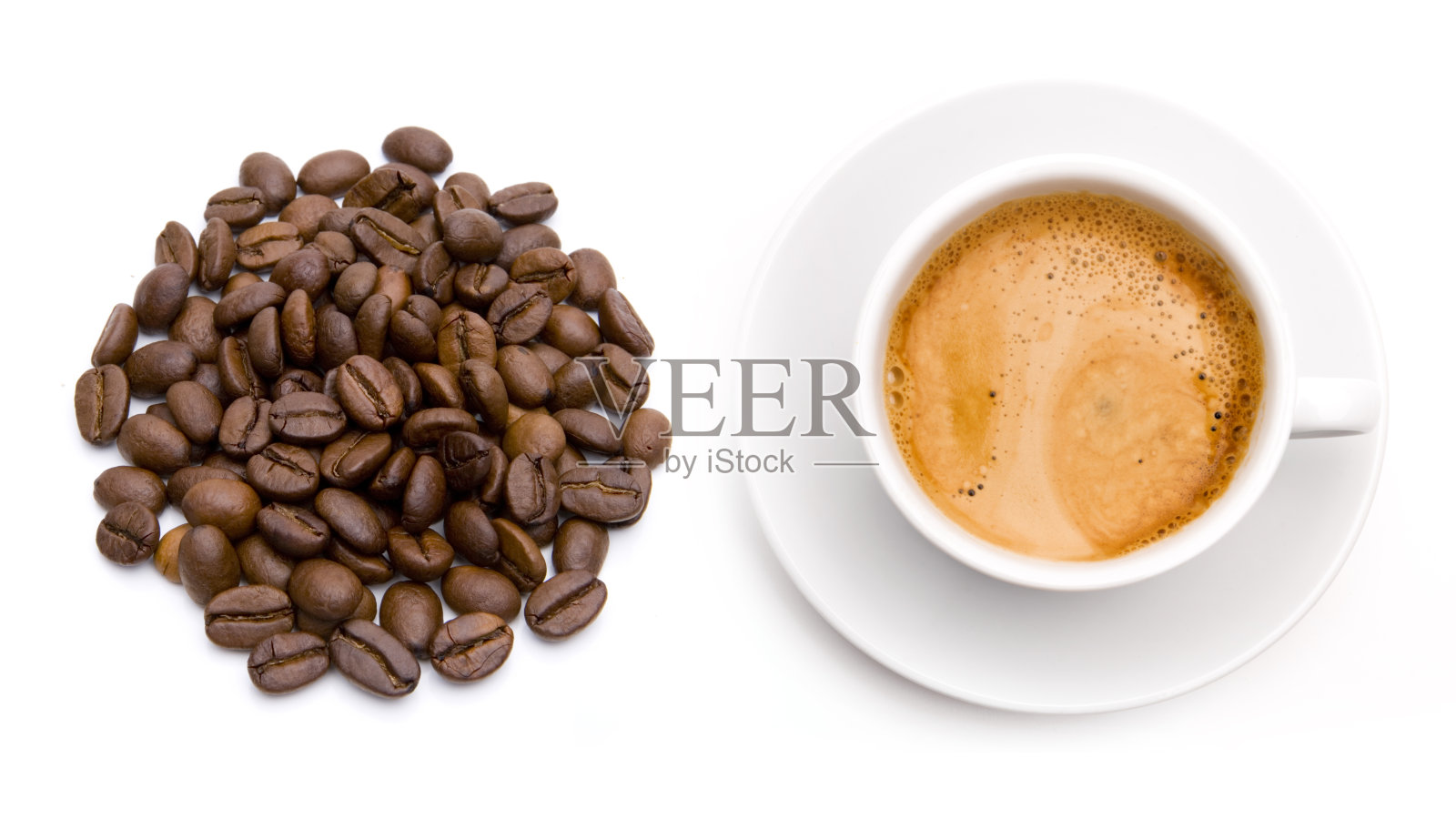 咖啡杯和咖啡豆照片摄影图片
