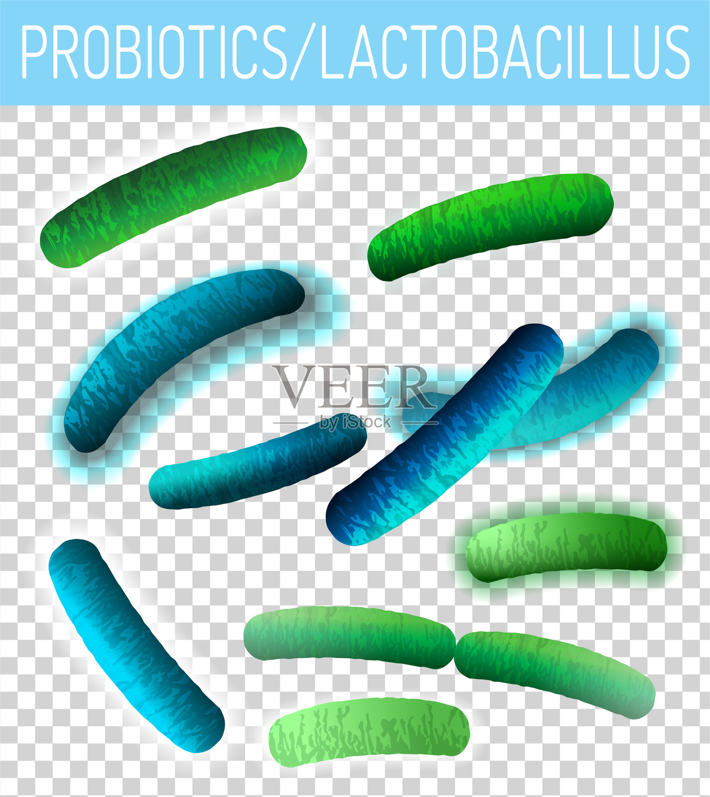乳酸菌益生菌的形象插画图片素材