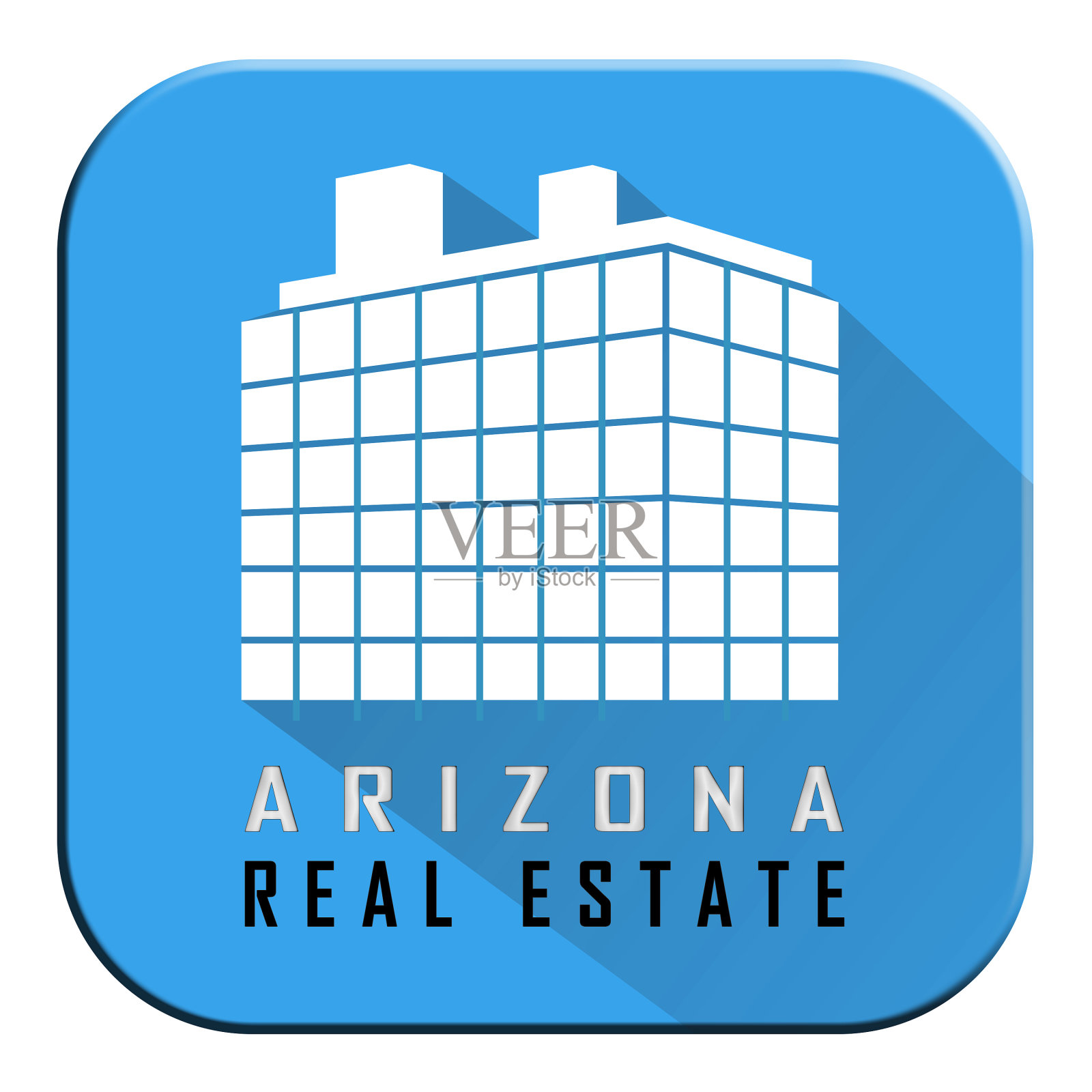 亚利桑那州房地产图标代表购买或购买Az Usa 3d插图照片摄影图片