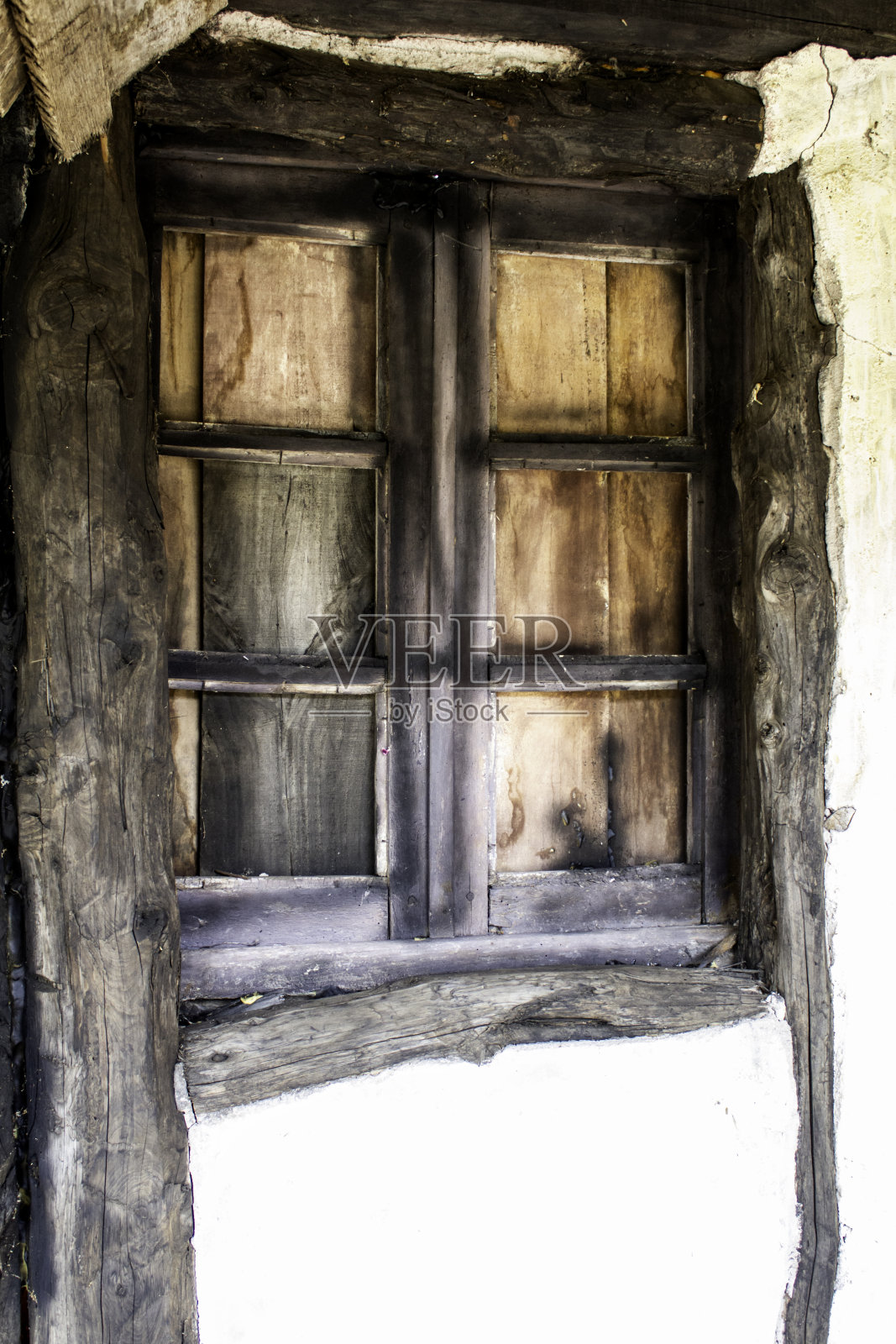 封闭的木制窗口照片摄影图片