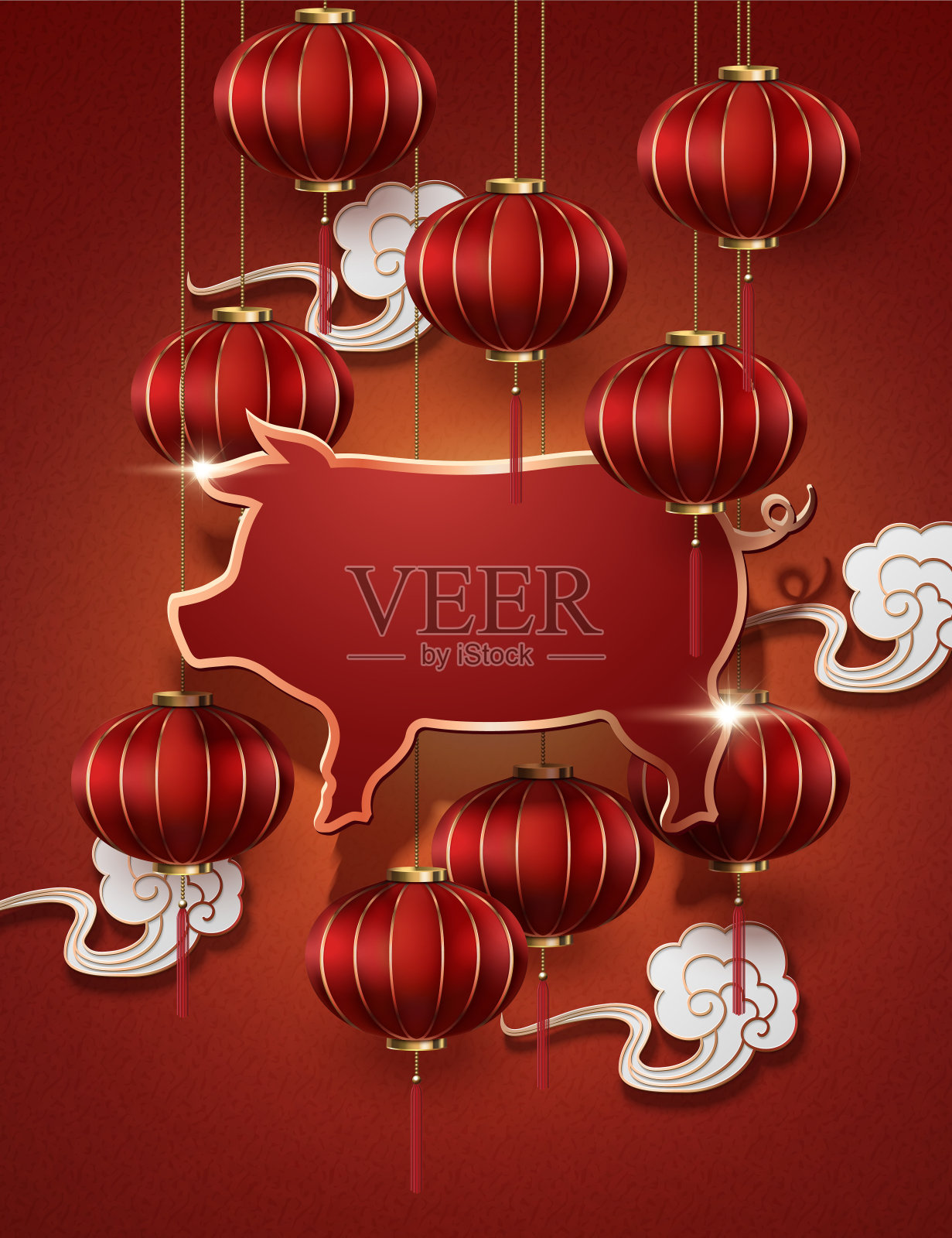 中国新年装饰品插画图片素材