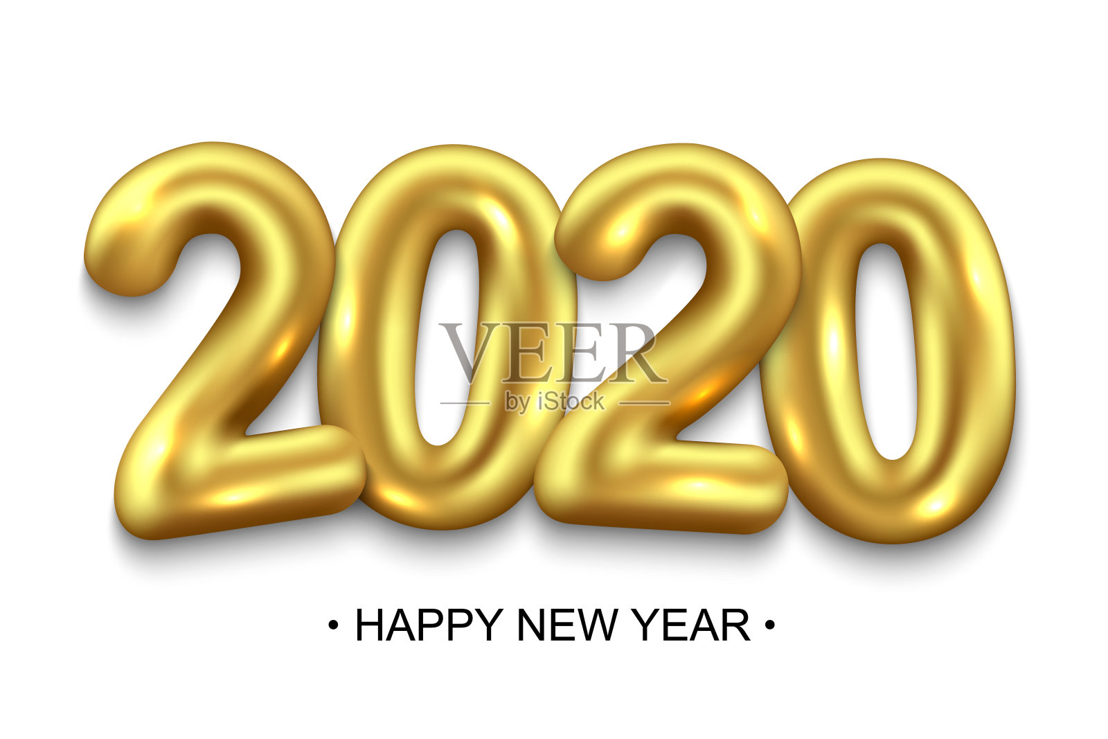 祝2020年新年快乐插画图片素材