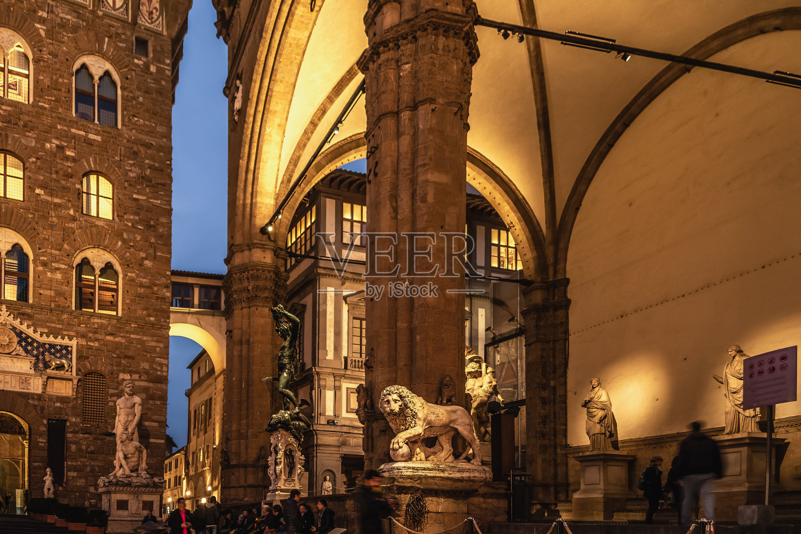 佛罗伦萨的兰子宫和维琪奥宫照片摄影图片