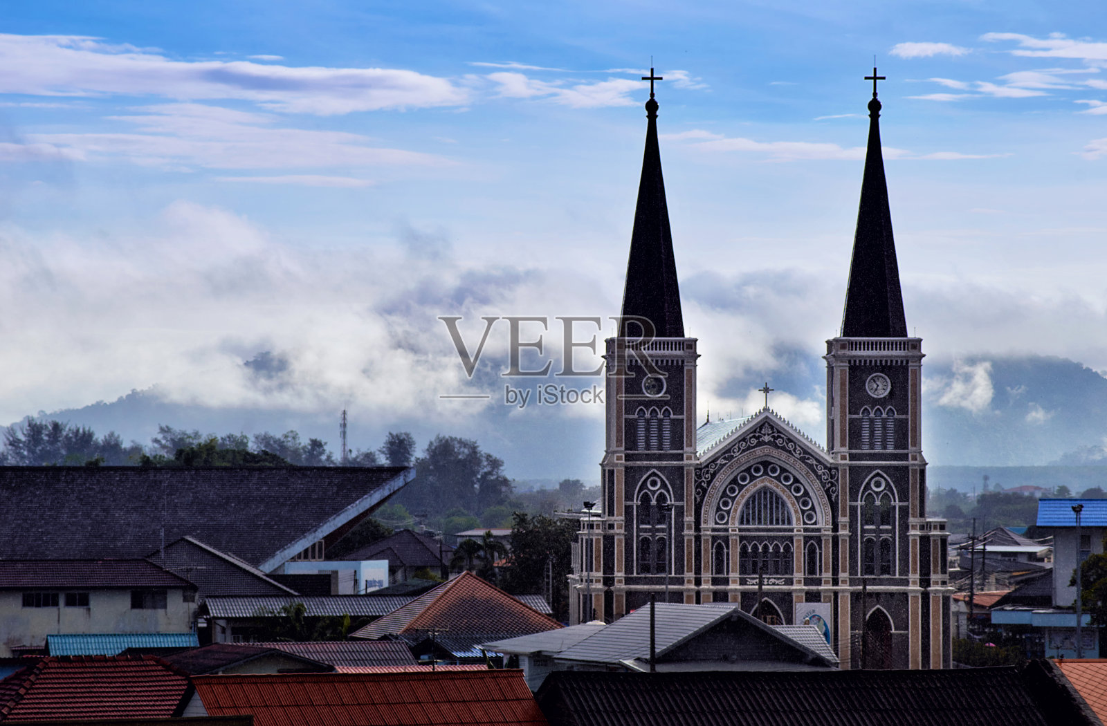 在Chanthaburi省的大教堂照片摄影图片