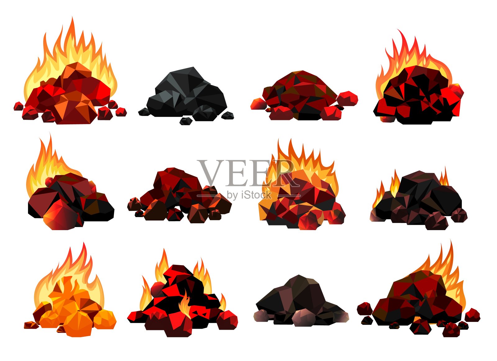 烧煤集插画图片素材