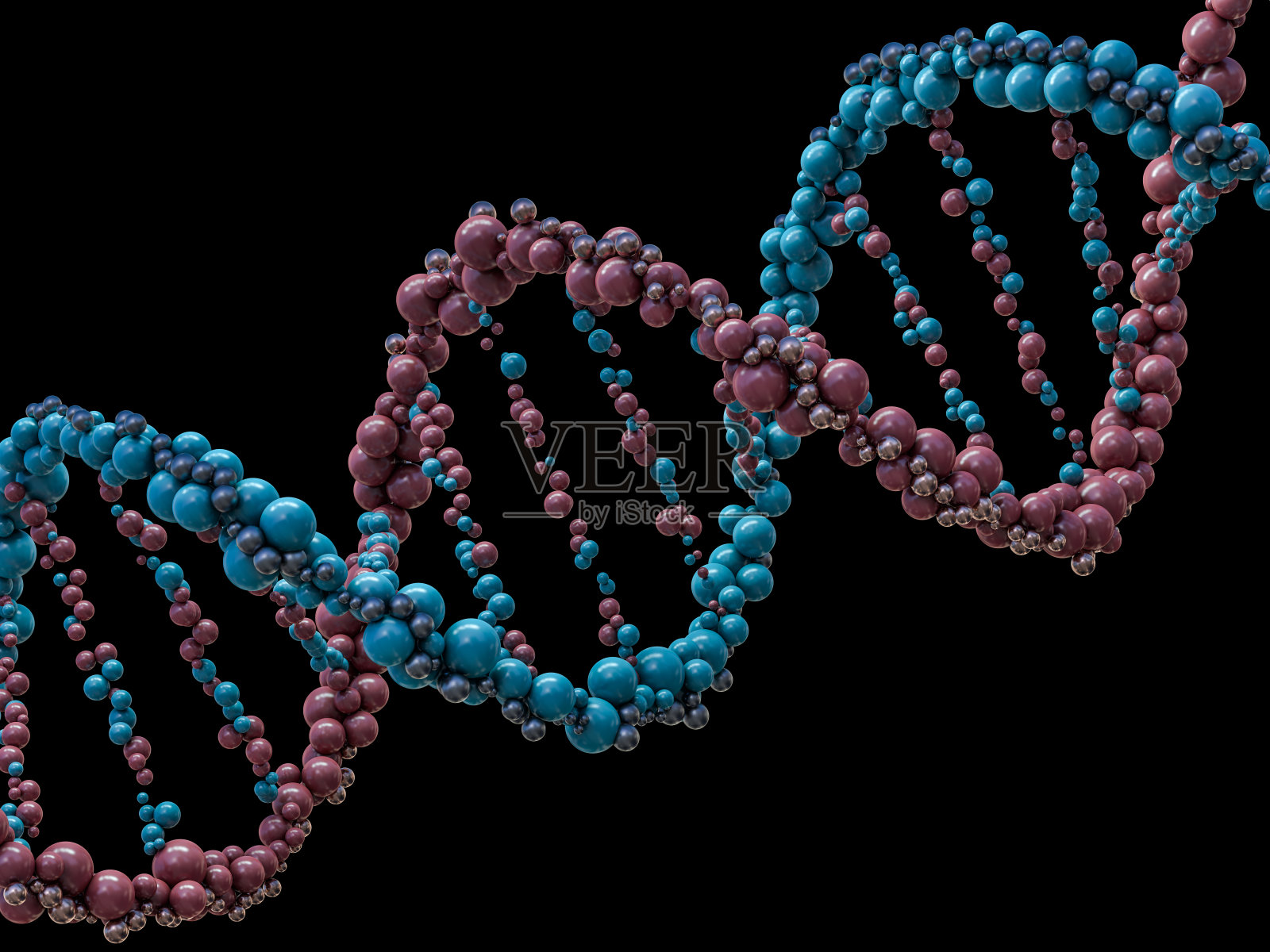 DNA链。抽象的科学背景。三维渲染照片摄影图片