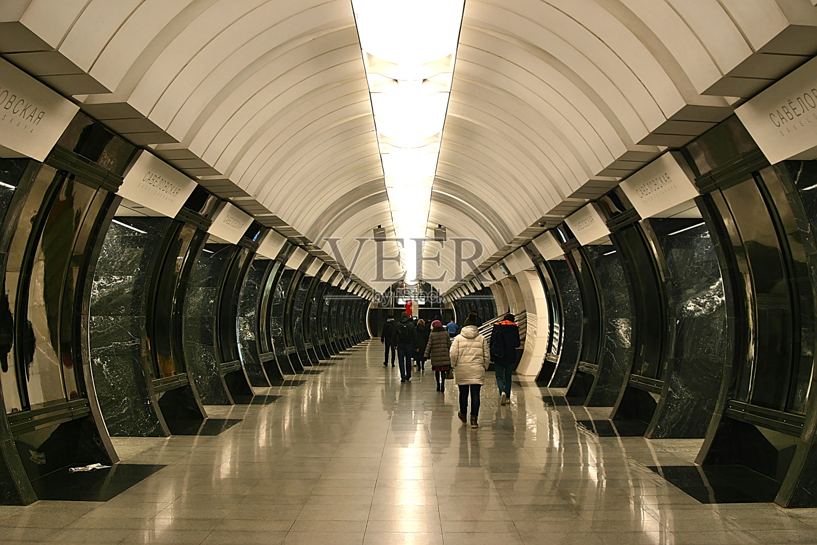 莫斯科新地铁站的内部照片摄影图片