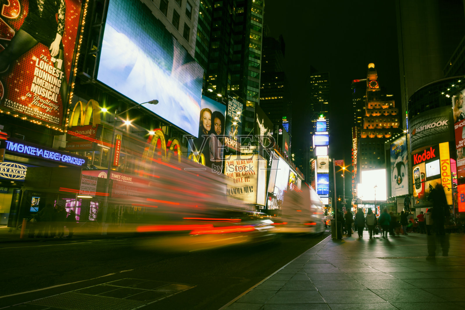 纽约时代广场的夜晚照片摄影图片