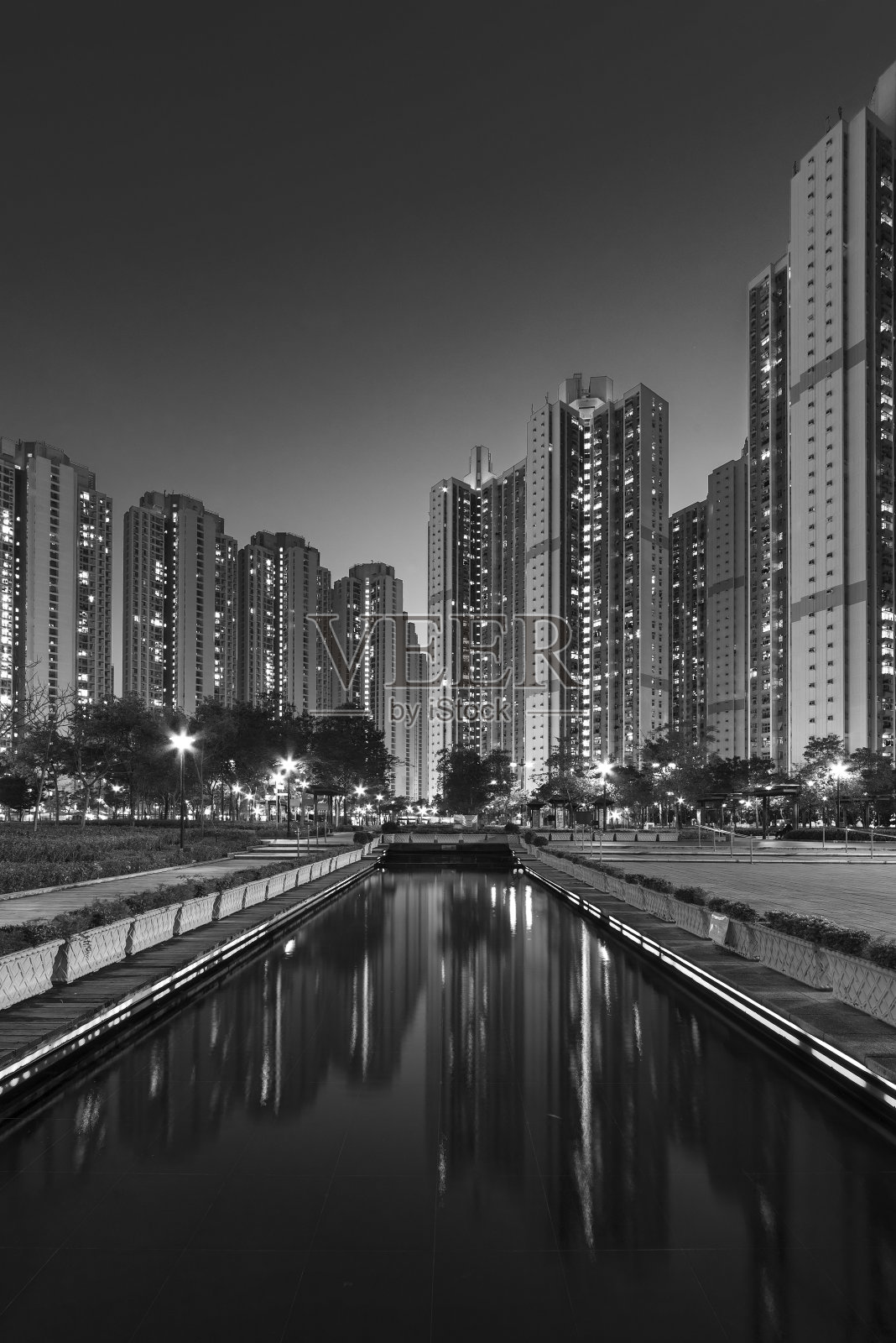 香港城市的高层住宅建筑照片摄影图片