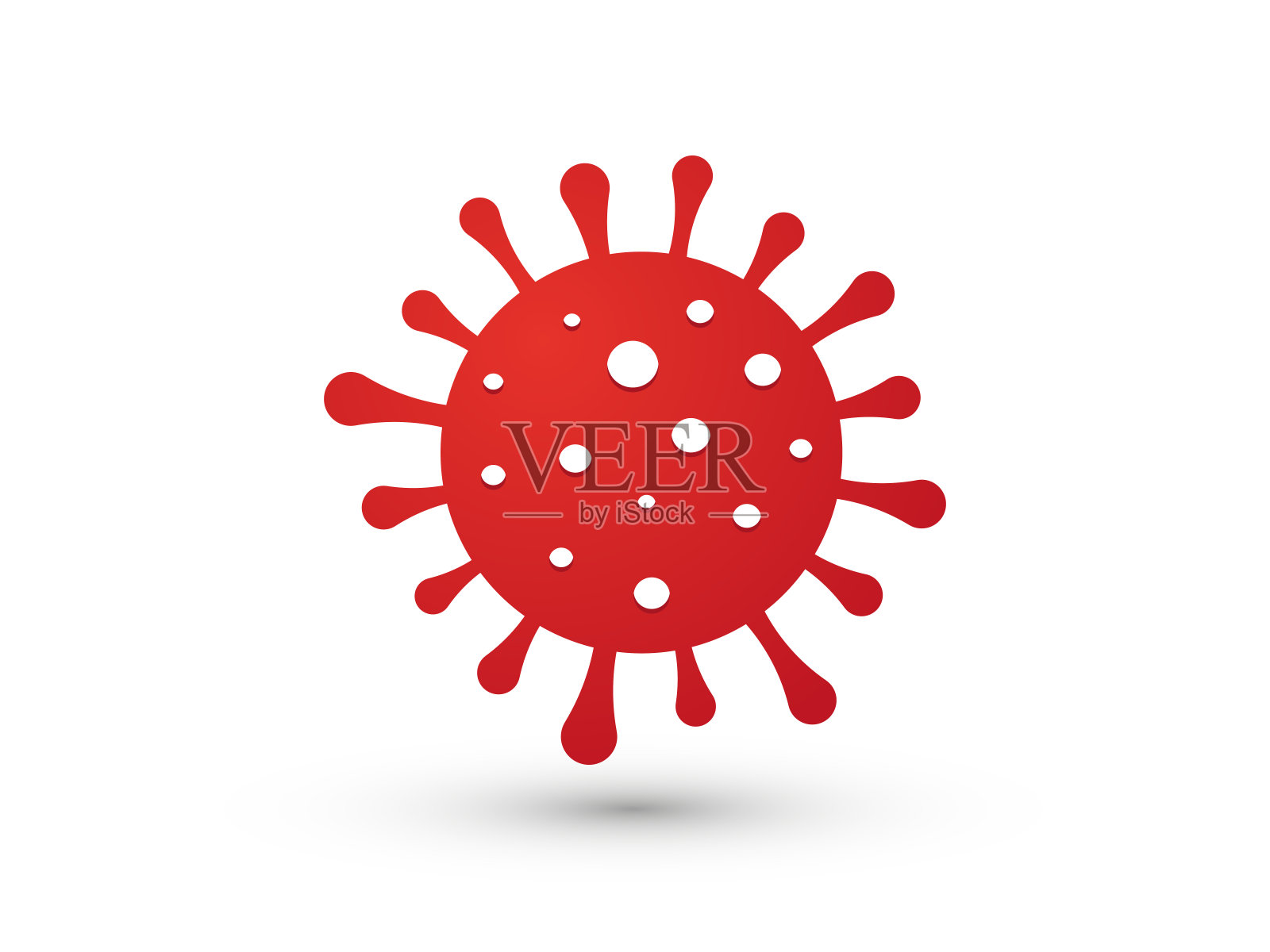 冠状病毒COVID-19是疫情危险的简单象征插画图片素材