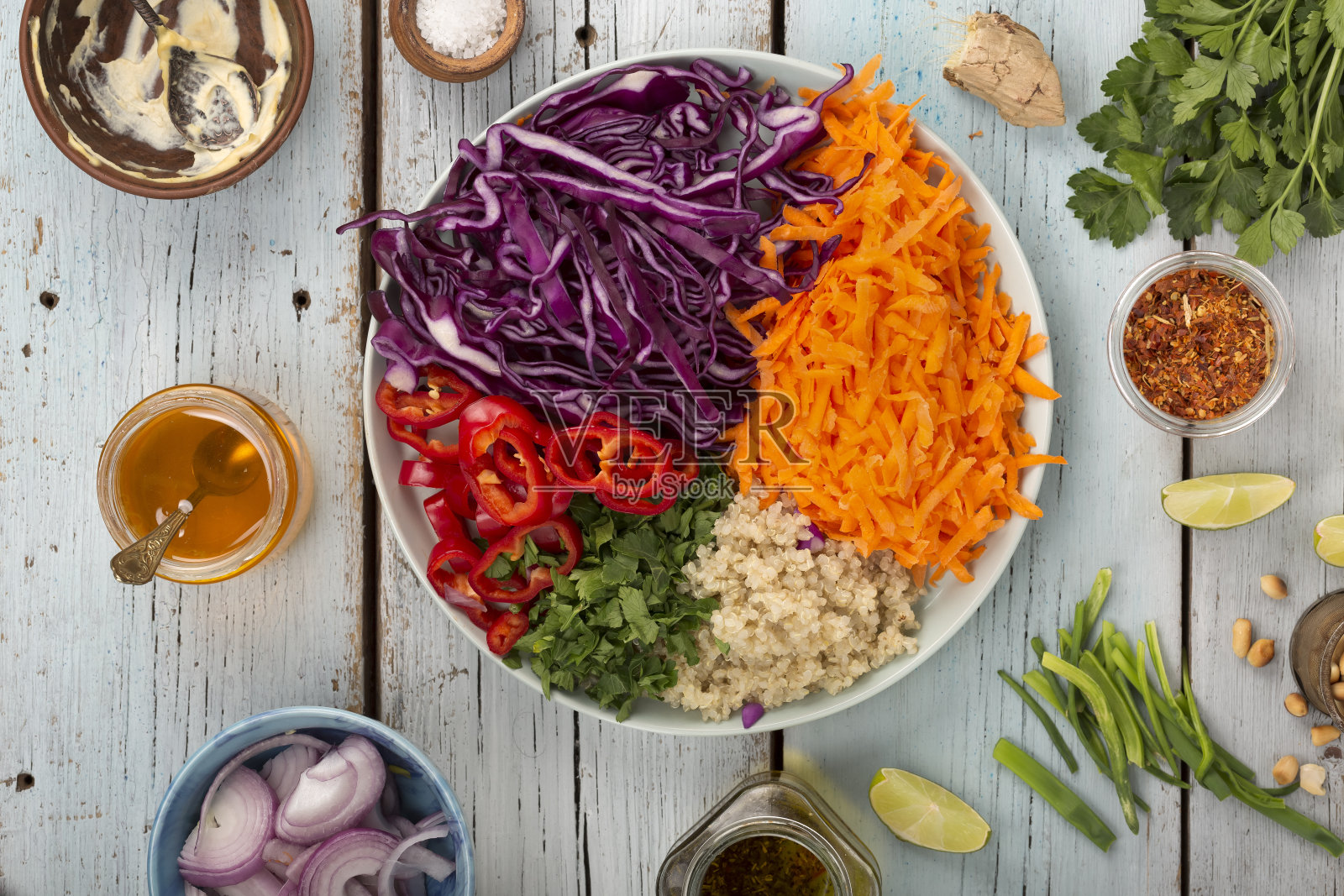 蔬菜，沙拉，七彩彩虹，碗，素菜烤肉，食物，炒菜，健康照片摄影图片