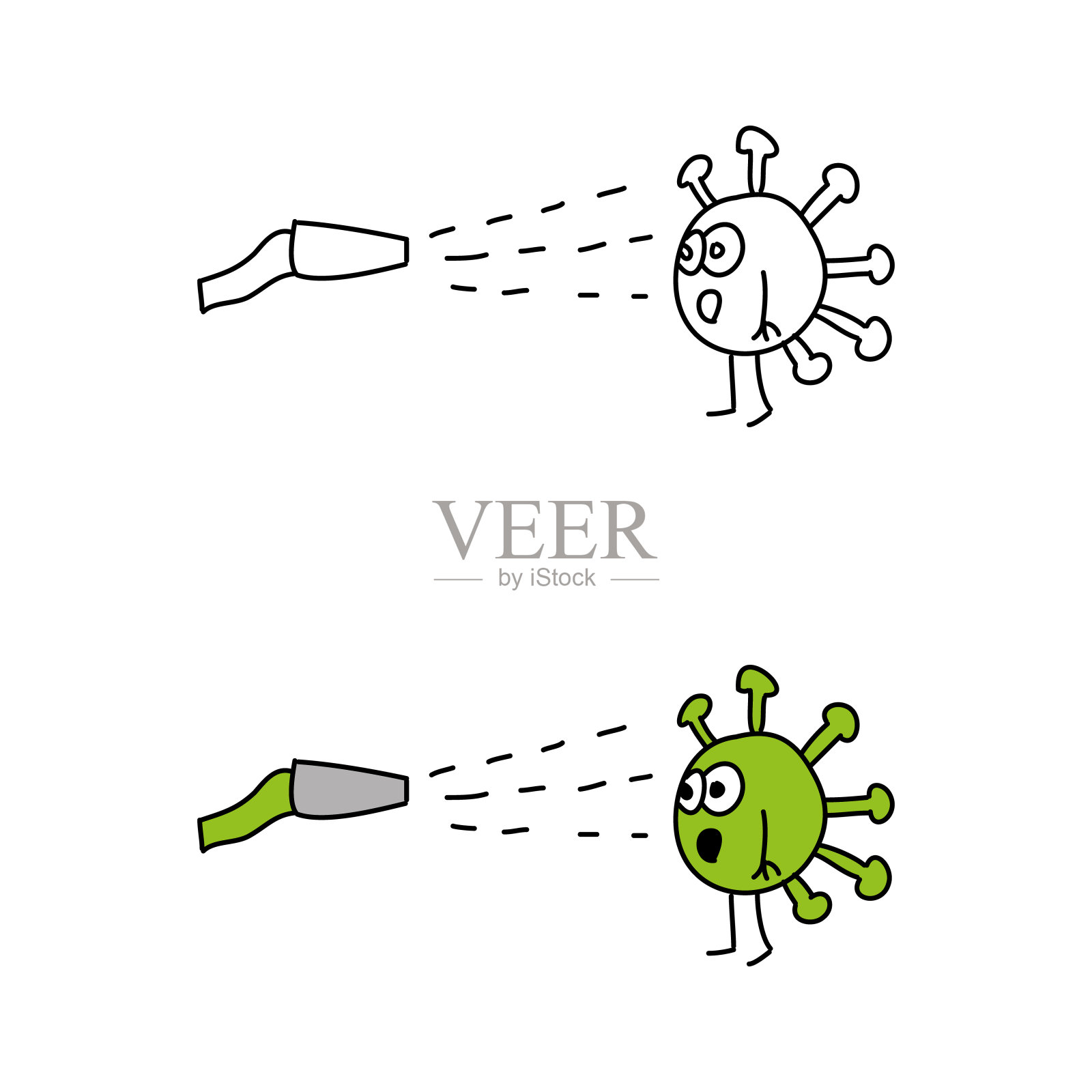 病毒18插画图片素材