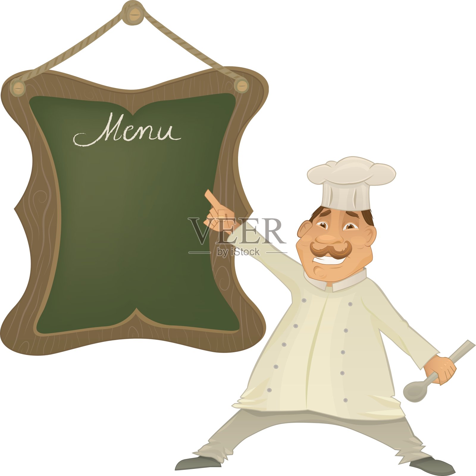 菜单角色的厨师插画图片素材