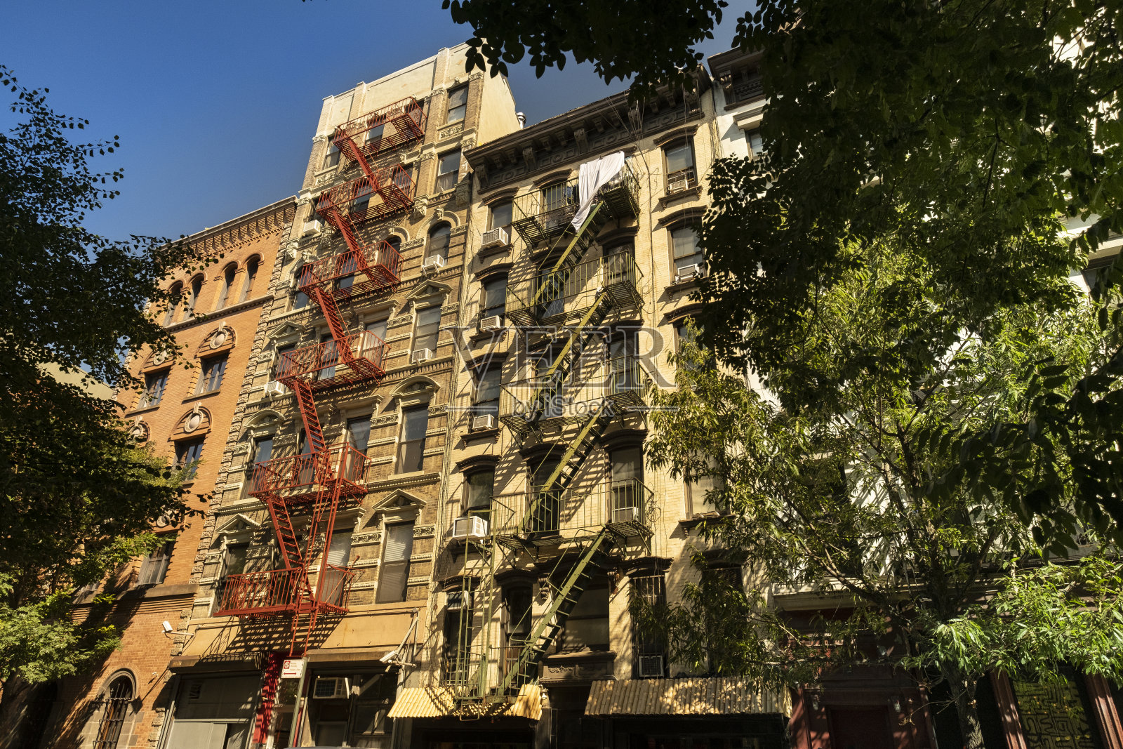 美国纽约市曼哈顿SoHo区的建筑细节照片摄影图片