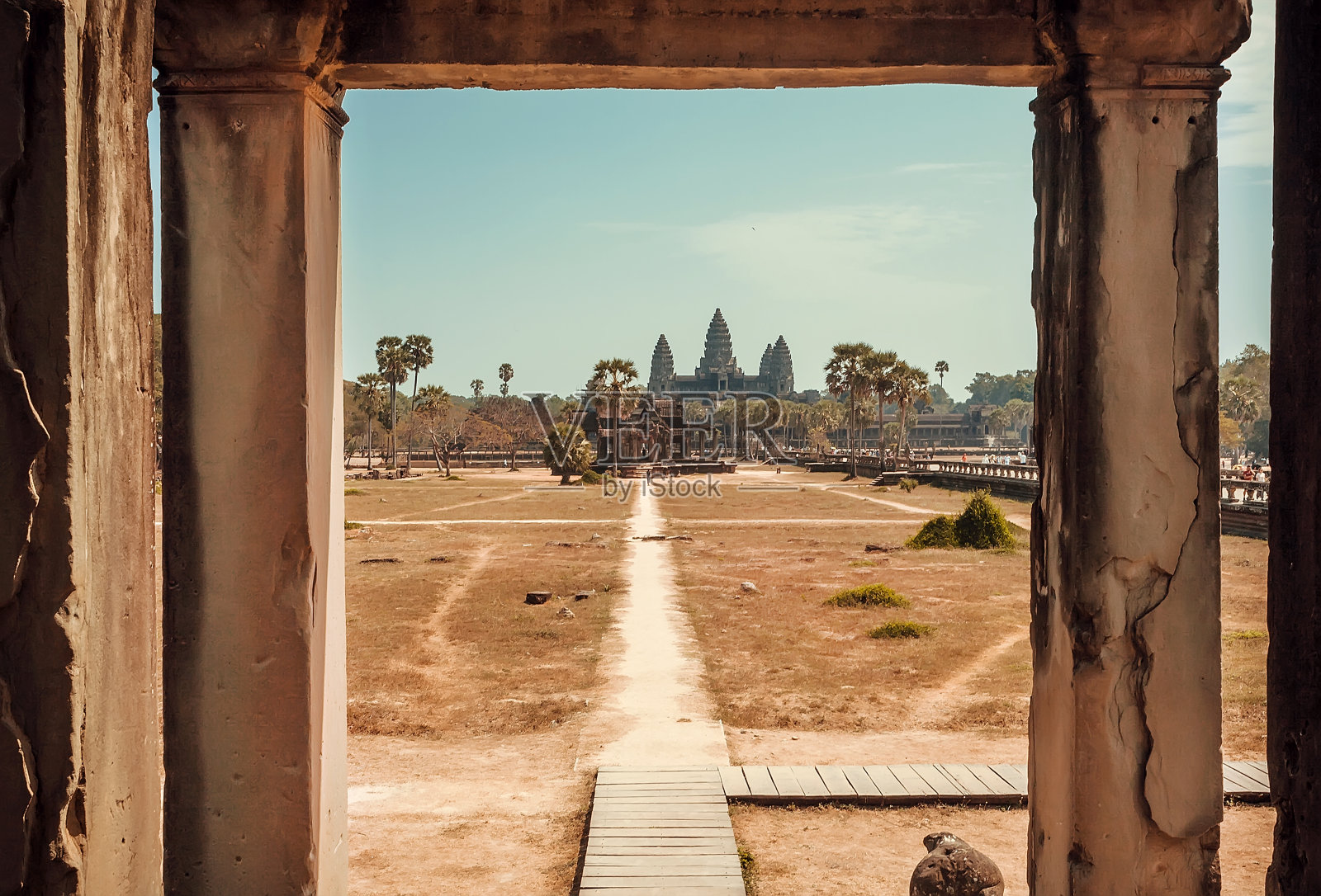 什么寺庙，12世纪高棉地标，柬埔寨。联合国教科文组织世界遗产照片摄影图片