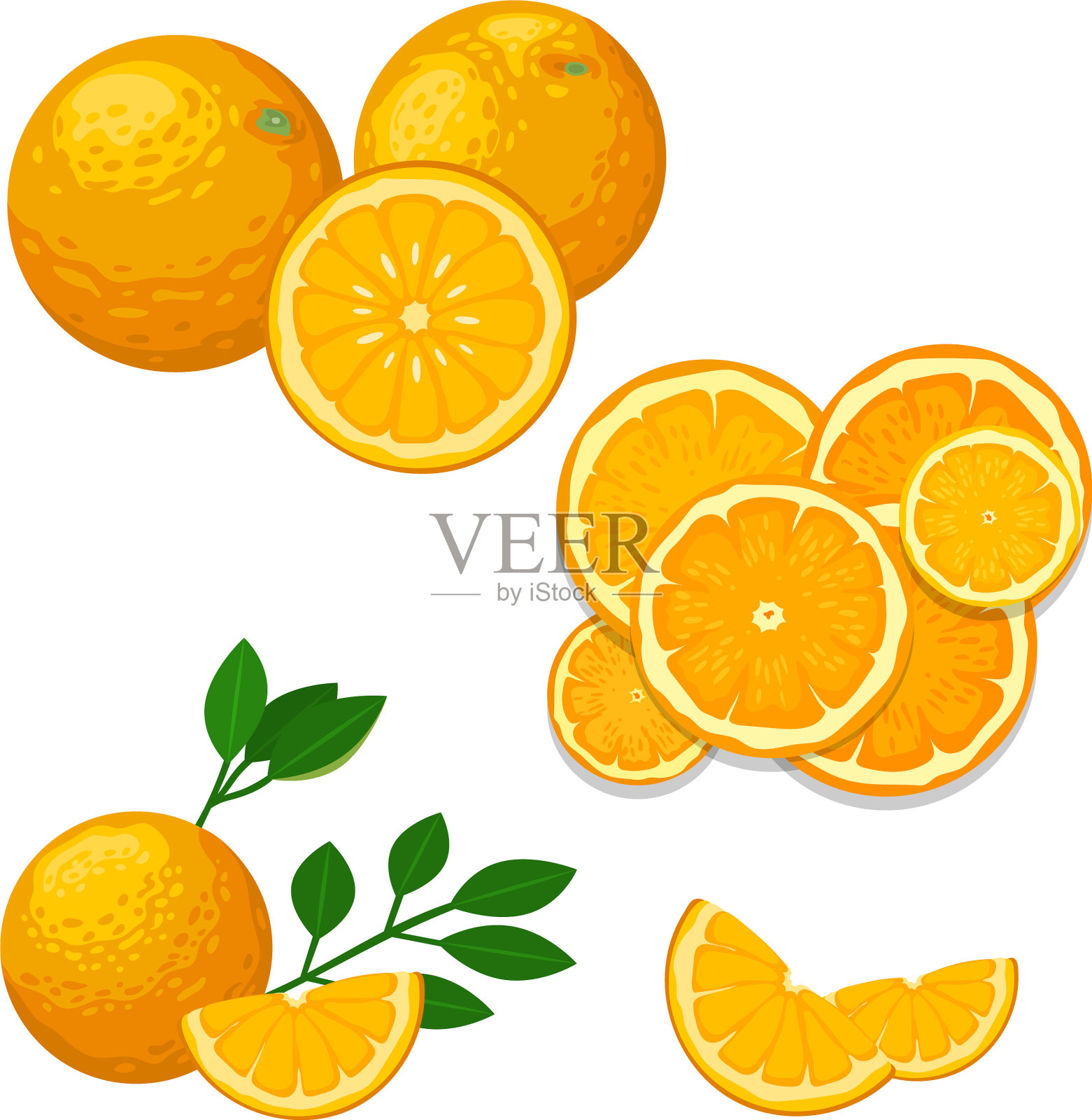 橙子及橙子制品纯天然设计元素图片