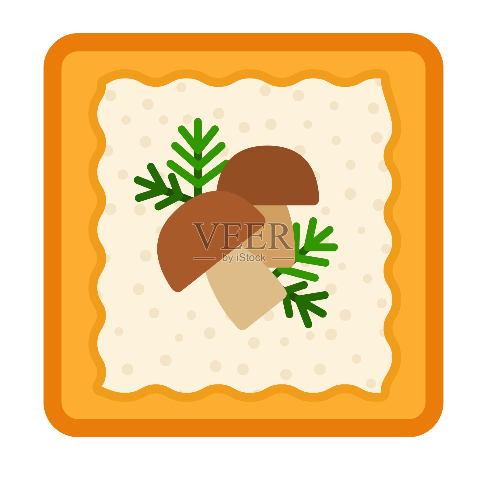 三明治与奶酪，莳萝和蘑菇矢量图标扁平孤立设计元素图片