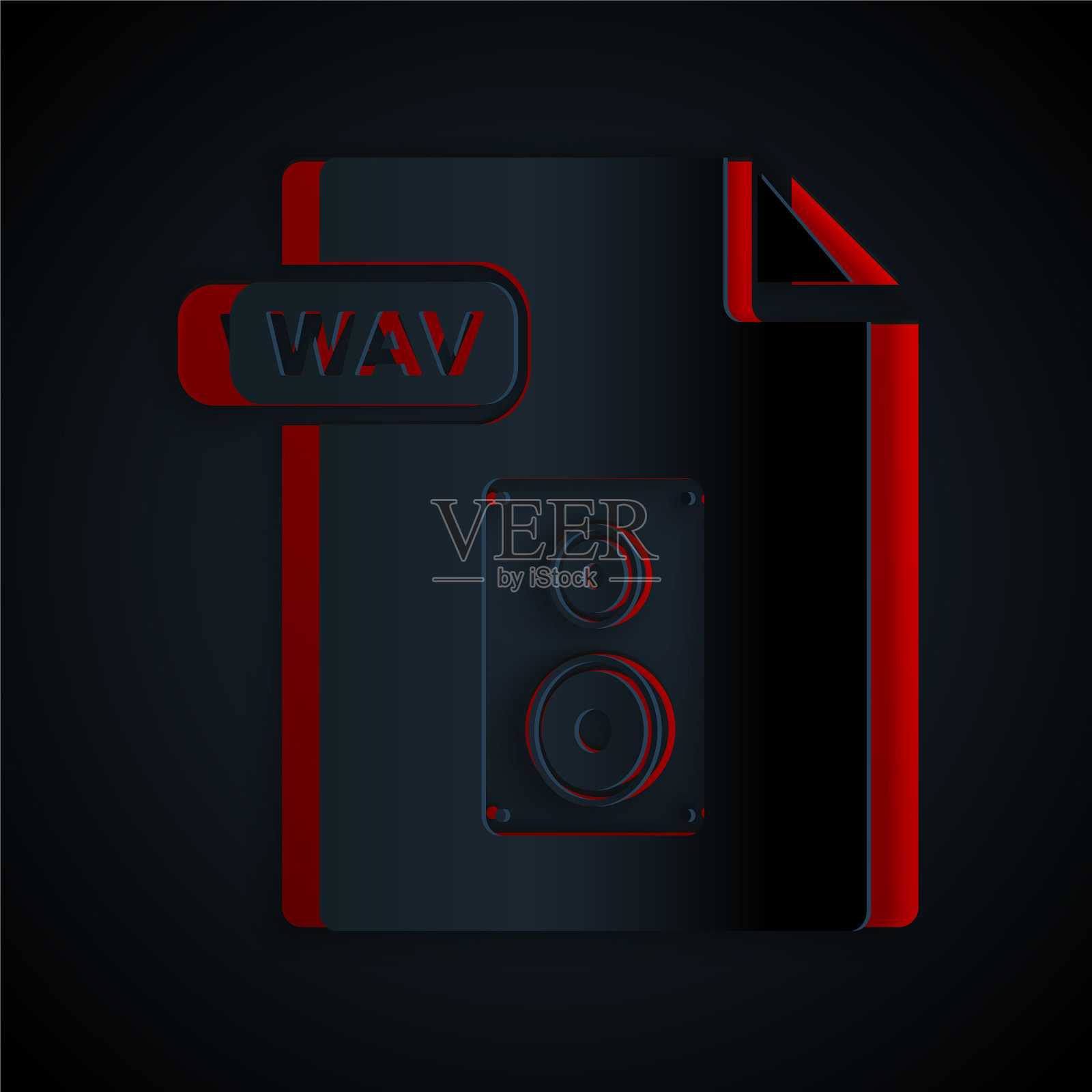 剪纸wav文件文件下载wav按钮插画图片素材