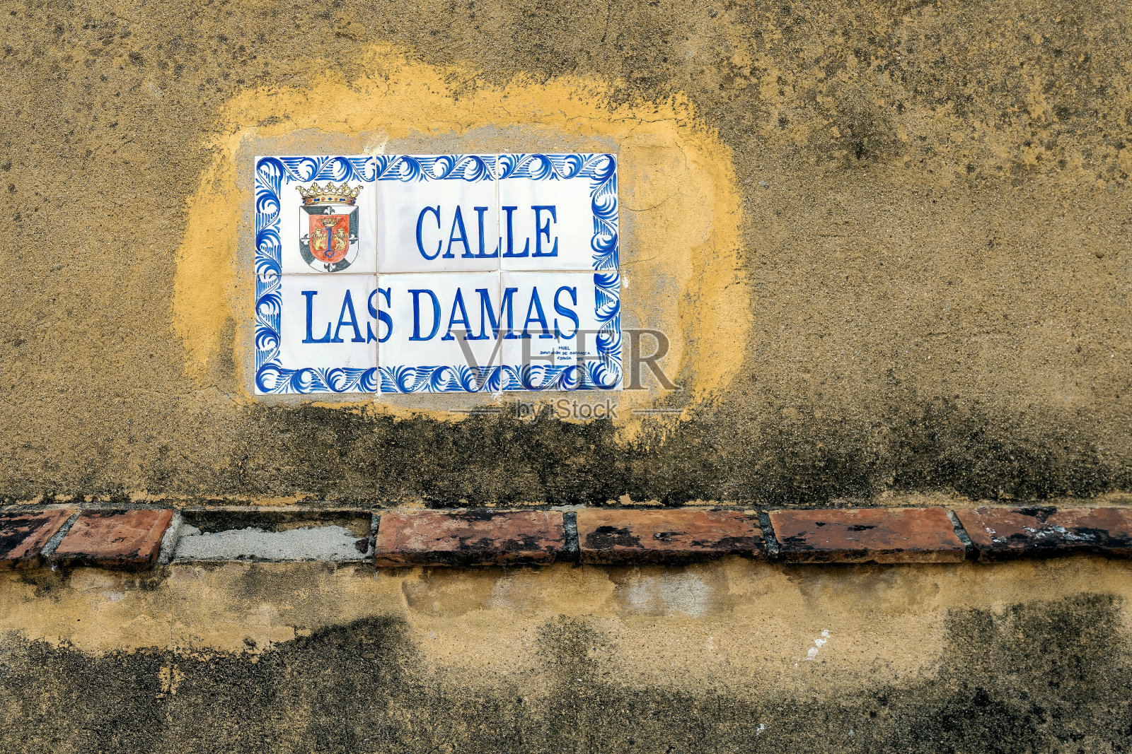 铭文与Calle Las Damas，圣多明各，多米尼加共和国照片摄影图片