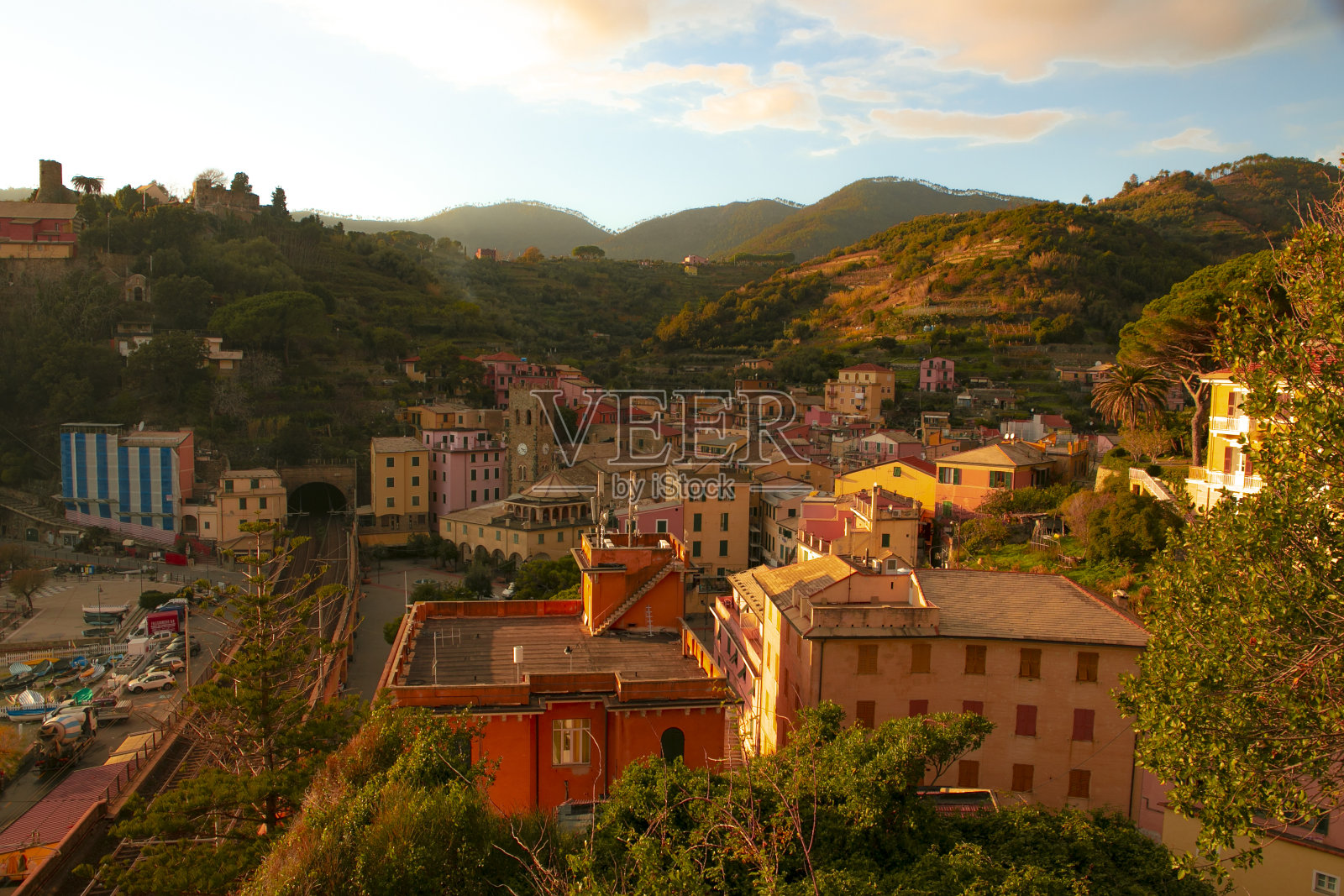 里奥马乔镇，意大利五个陆地照片摄影图片