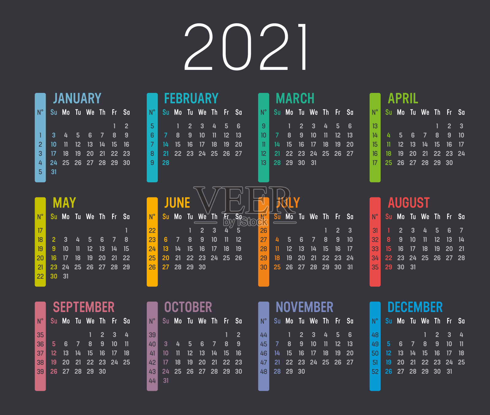 2021年日历矢量模板设计模板素材