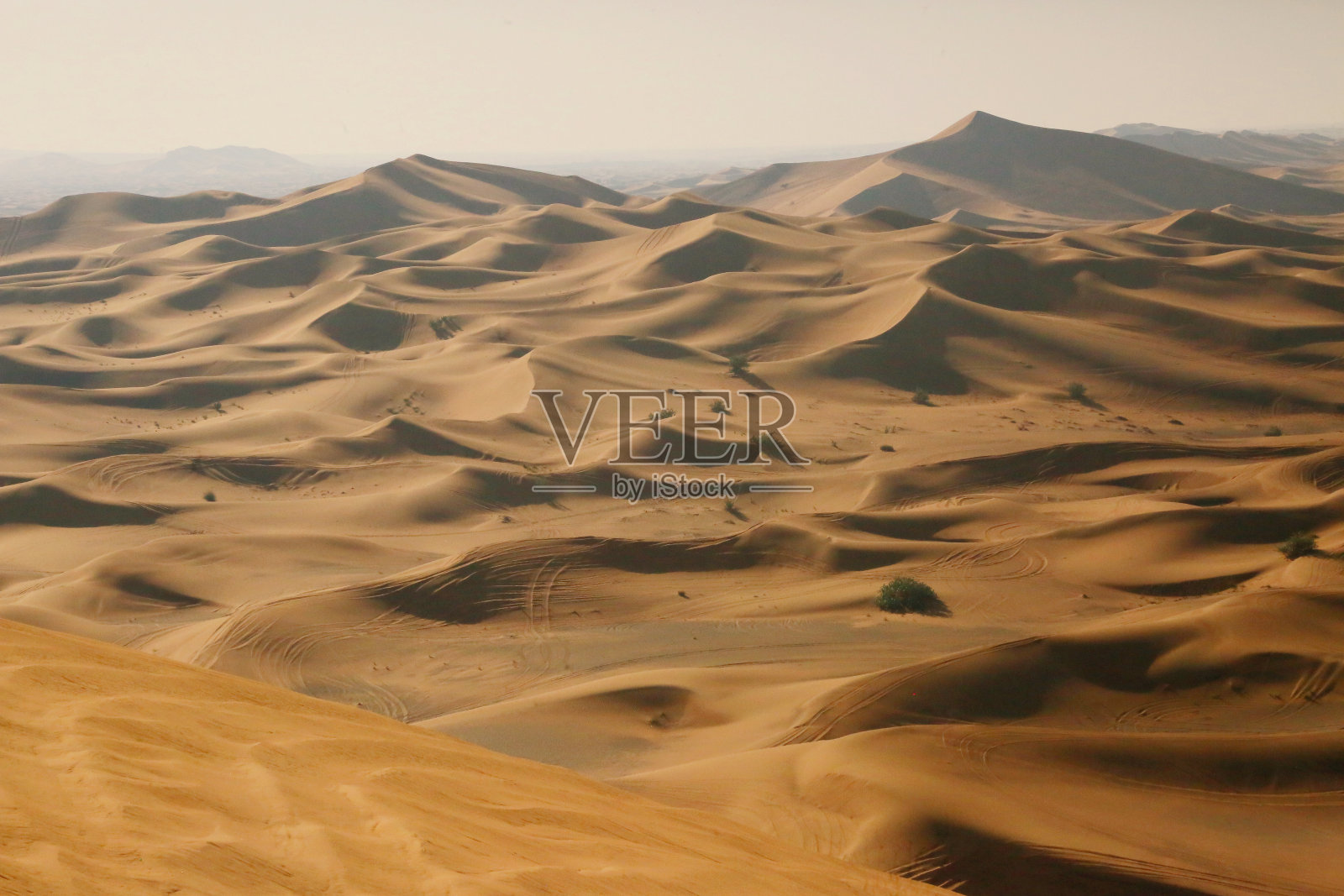 阿联酋沙漠中美丽的沙丘照片摄影图片
