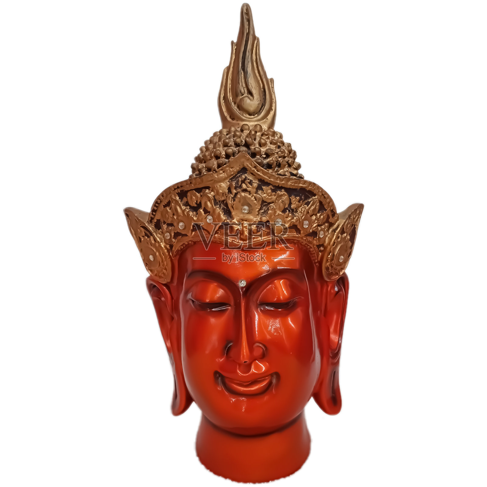 红色Budhha雕像照片摄影图片