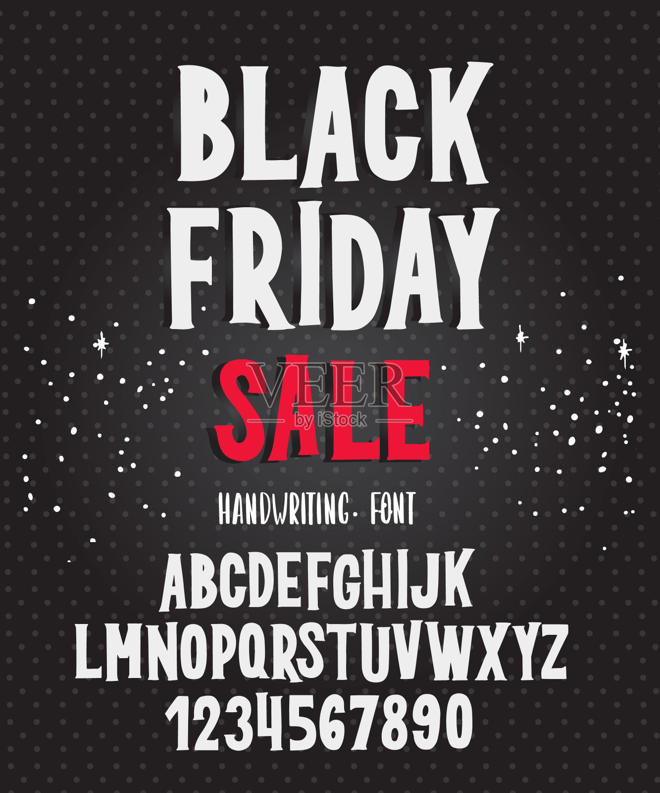 “黑色星期五”字体。排版字母表。庆祝销售季节的手写手稿。插画图片素材