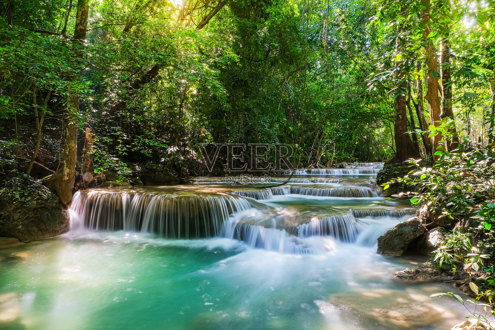 泰国国家公园四面瀑布0层照片摄影图片