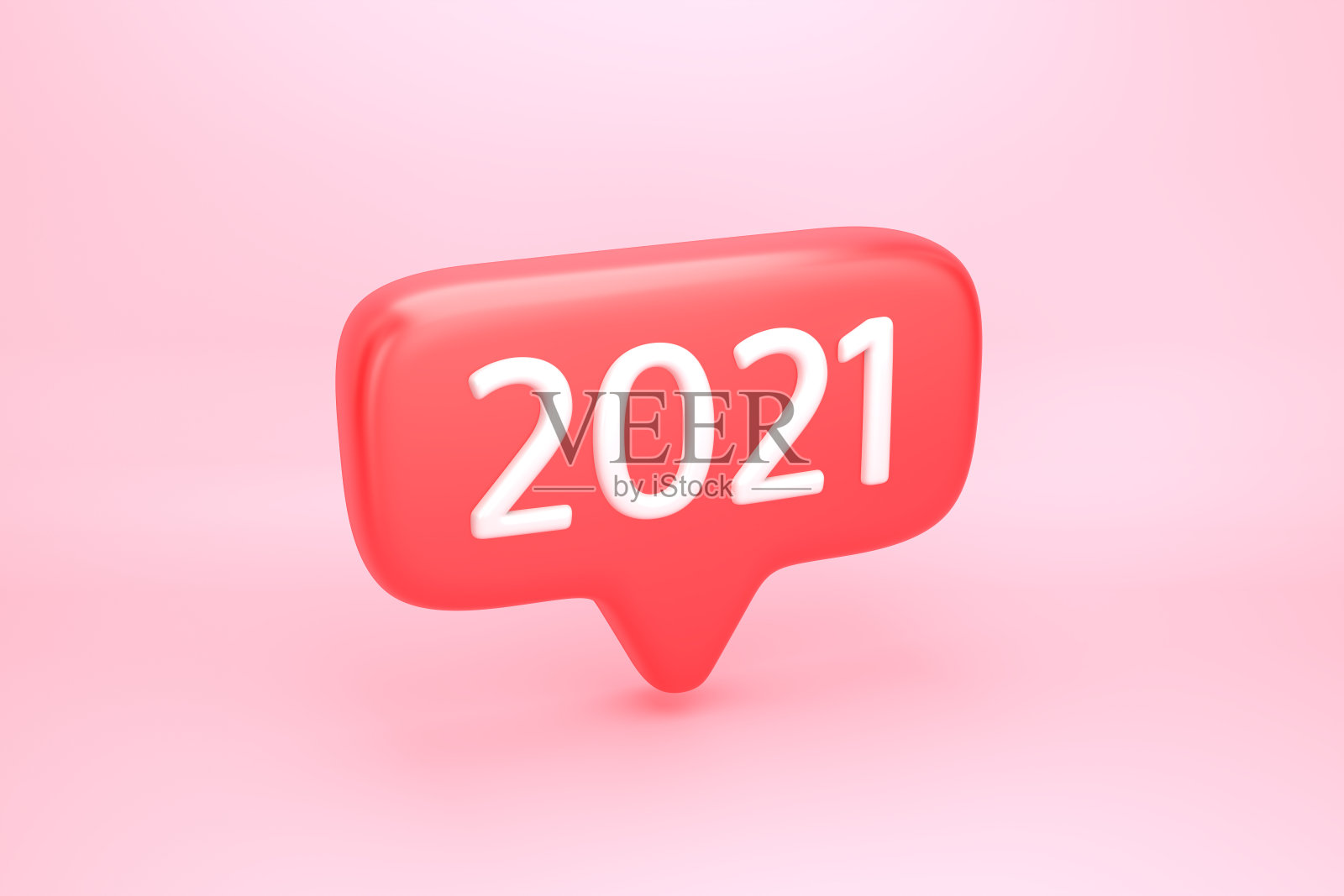 红色社交媒体通知图标，编号为2021照片摄影图片