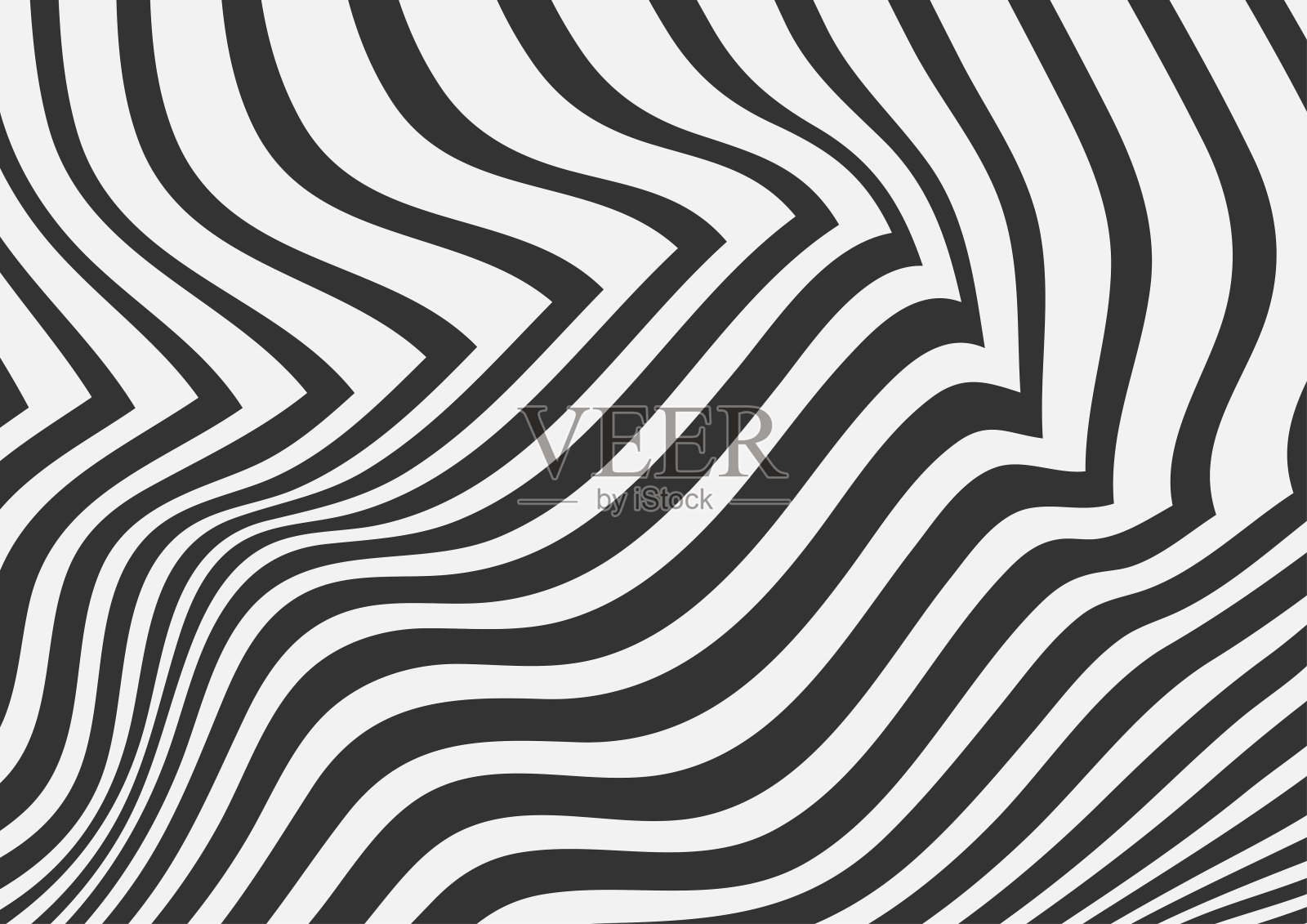 黑色和白色折射波浪曲线抽象背景插画图片素材