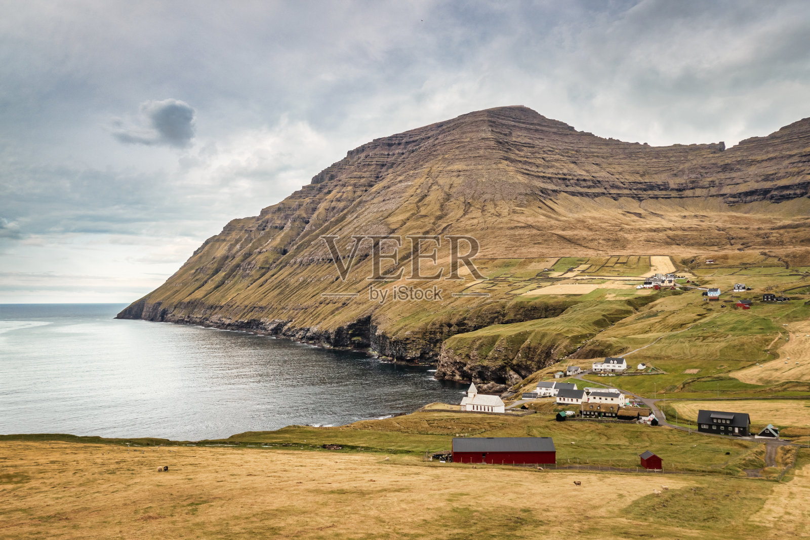 法罗群岛Vidareidi村Vidoy岛Viðoy岛Viðareiði View照片摄影图片