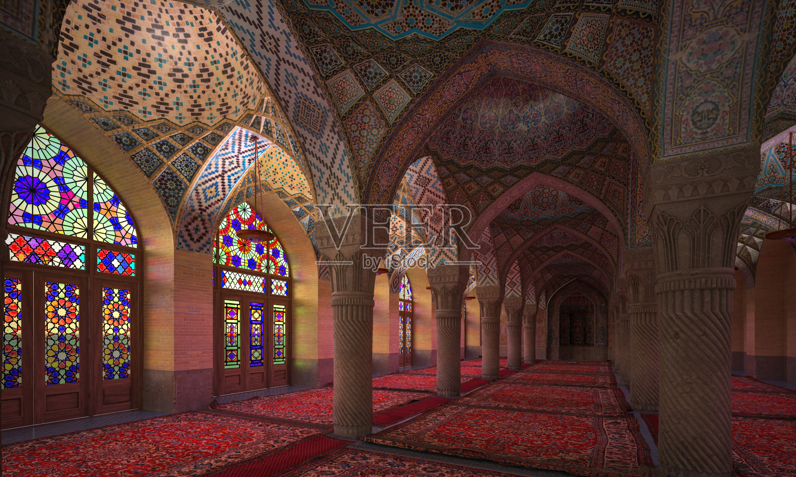 伊斯兰设拉子清真寺宗教建筑照片摄影图片