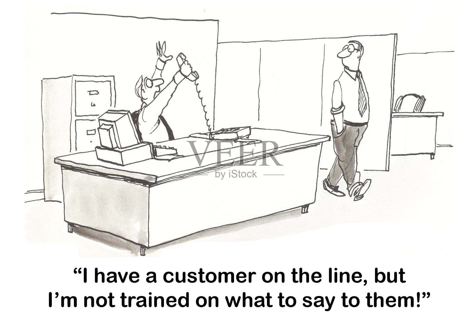 销售人员需要客户服务培训插画图片素材