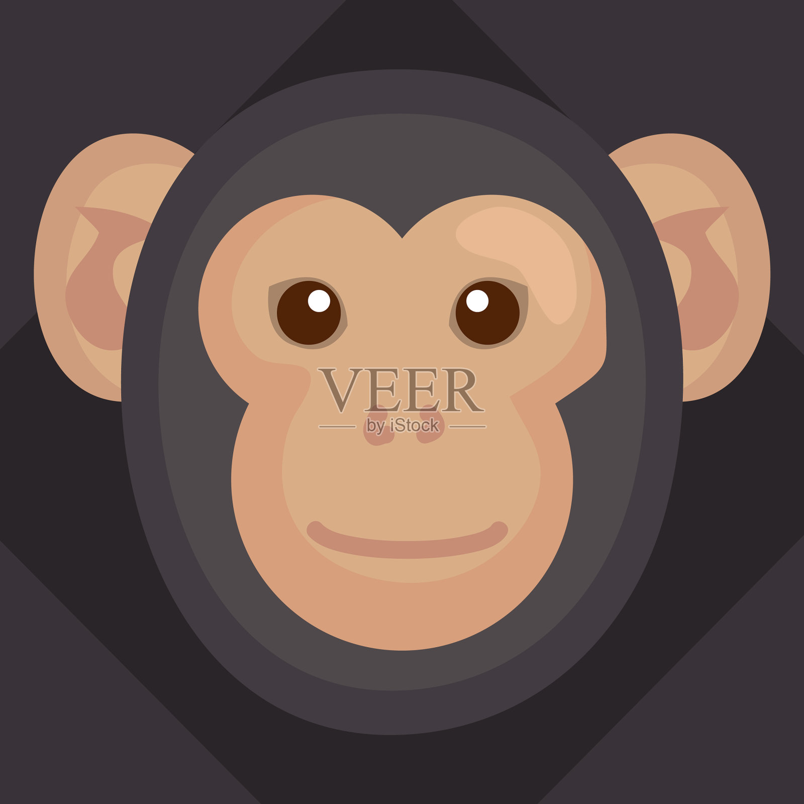 戴着眼镜和帽子的酷猩猩插画图片素材_ID:425537878-Veer图库