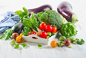 有机健康蔬菜的分类。图片素材
