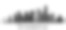 上海城市天际线黑白剪影。素材图片