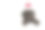 一只可爱的巧克力拉布拉多小狗戴着圣诞老人帽子，上面有标志——4周大素材图片