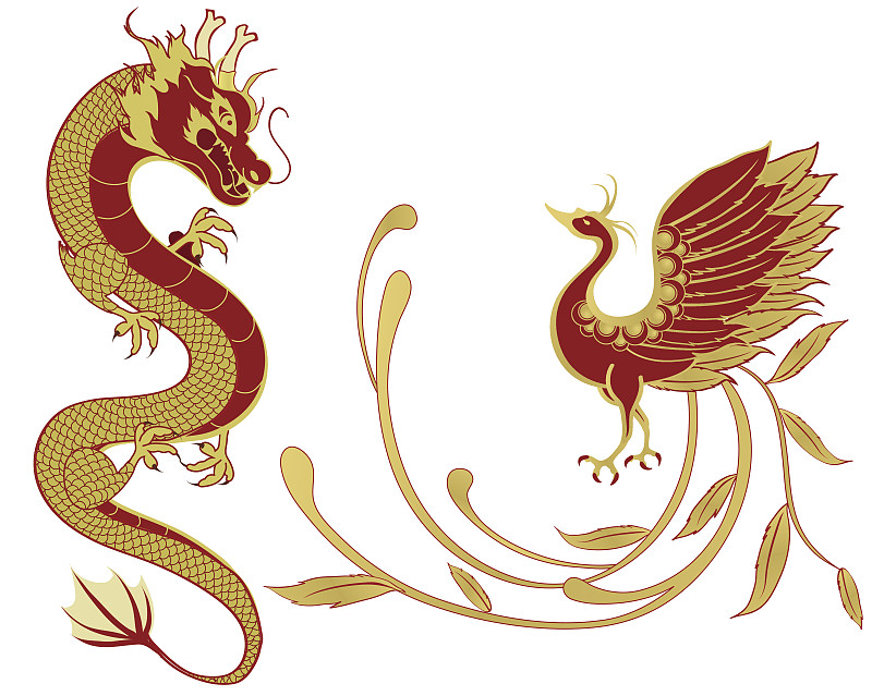 龙和凤是中国传统婚礼的象征图片下载
