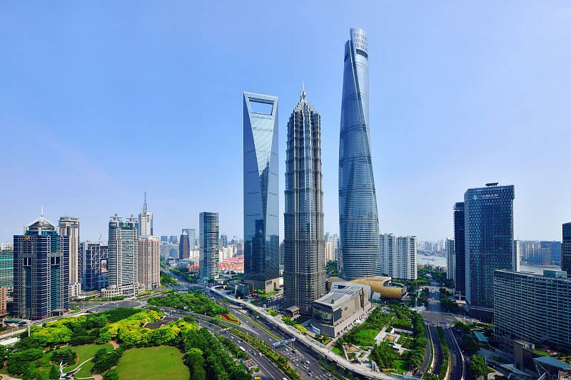 上海标志性的摩天大楼图片素材