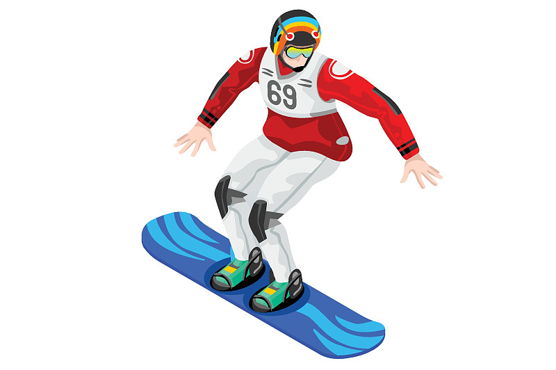 滑雪板图标冬季运动图片素材